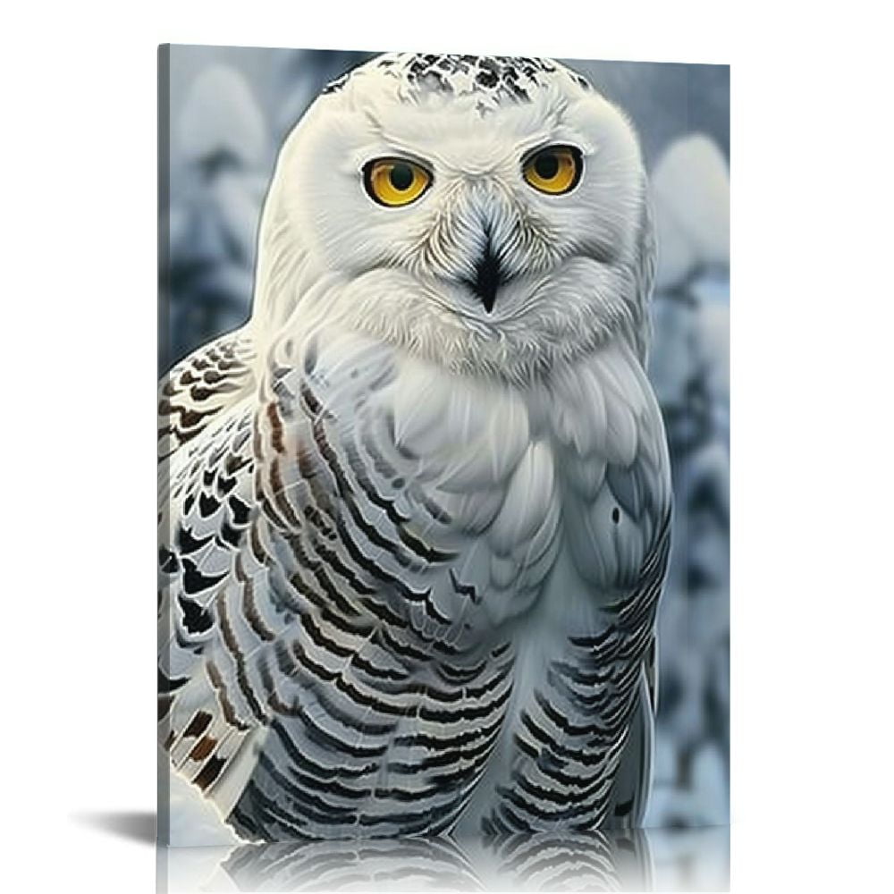 Nawypu Snowy Owl Canvas Poster Wall Art Decor Print Picture Paintings for Living Room Bedroom Decoration