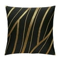 thumbnail image 1 of WERPE  Soft Throw Pillow Covers Decorative Cushion Covers Cases for Sofa Bedroom Livingroom Car, Black and Gold, 1 of 5
