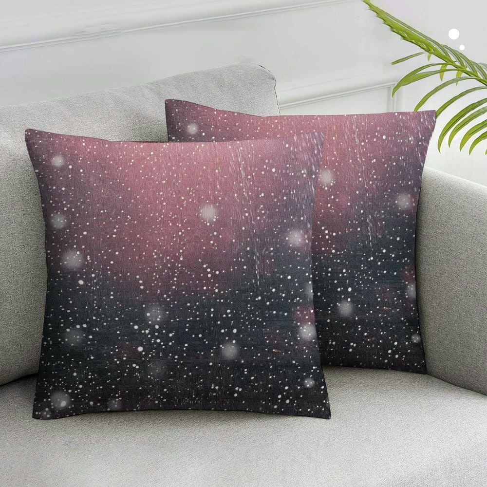 Nawypu Space Star Glitter Throw Pillow Covers Set of 2 Ombre Pink