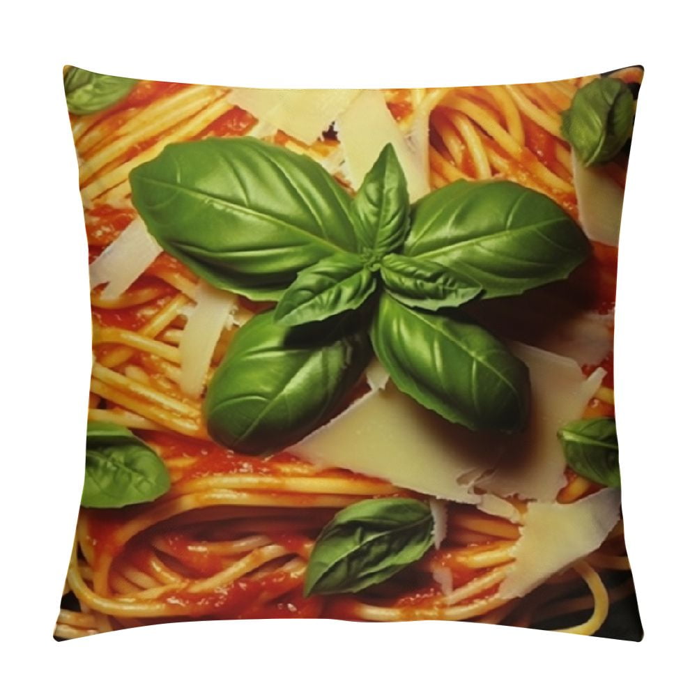 Nawypu Spaghetti Throw Pillow Covers Tomato Spaghetti Pillow Case