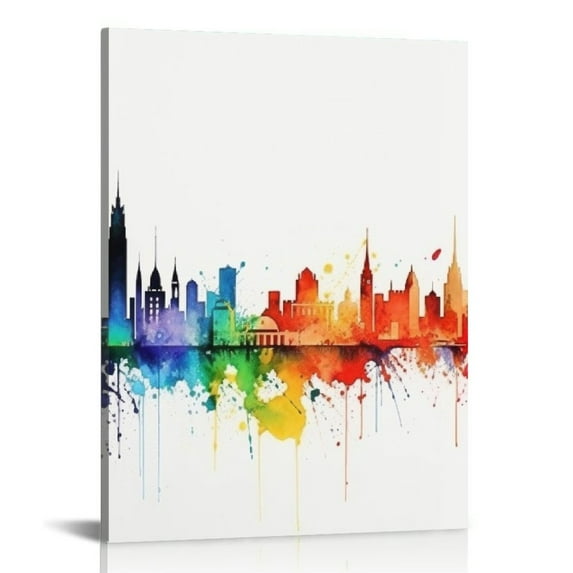 Nawypu Split Croatia Skyline Canvas Wall Art Print, Artwork