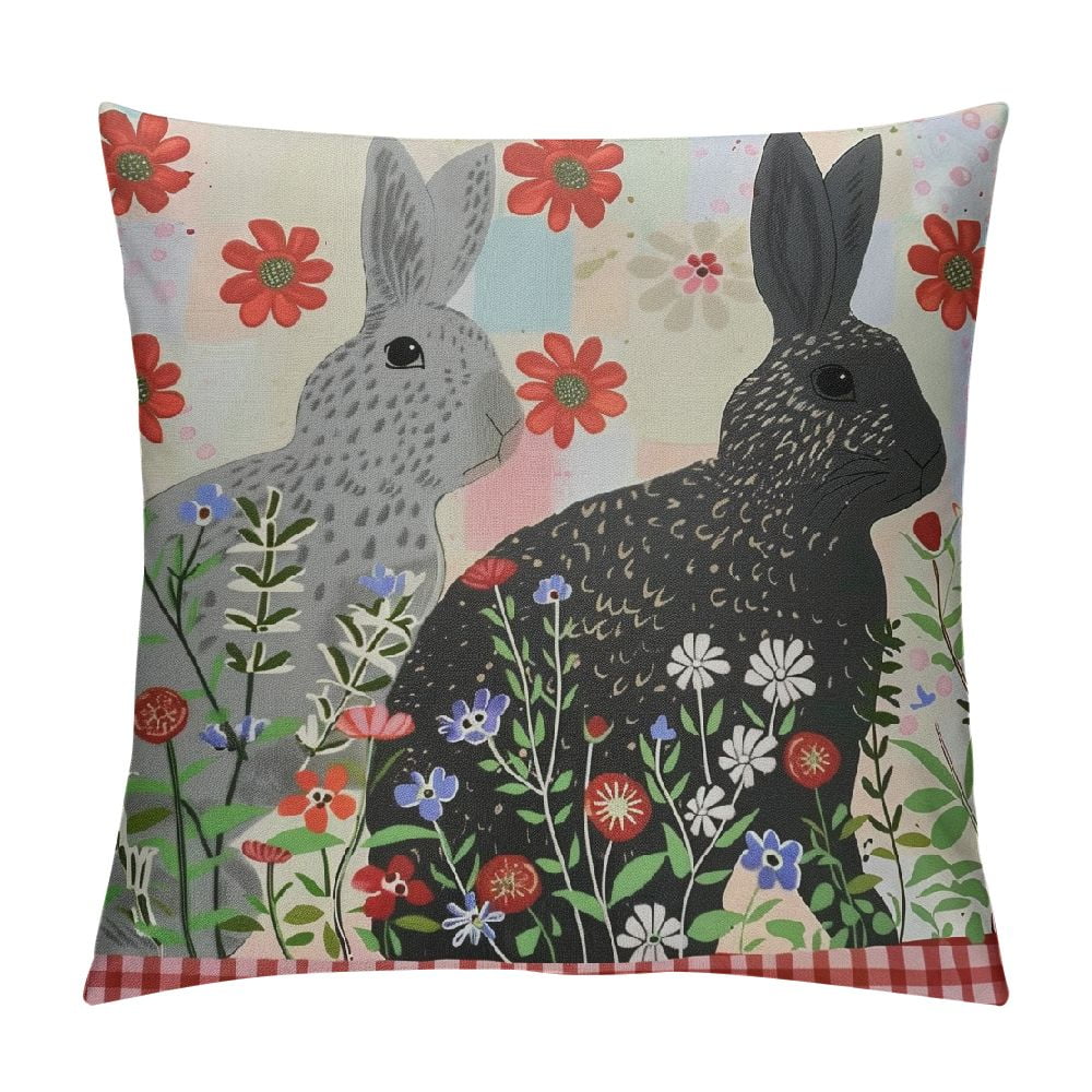 Nawypu Spring Easter Pillow Cases Microfiber Bed Throw Pillow Covers