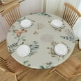 thumbnail image 1 of Nawypu  Spring Easter Tablecloth Round Easter Rabbit Table Cloth Round Easter Bunny Tablecloths Washable Holiday Table Covers for Home Kitchen Party Picnic Dinner Tabletop Decoration, 1 of 7