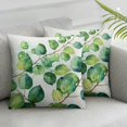 thumbnail image 1 of Nawypu Spring Eucalyptus Leaves Pillow Covers Set of 2 Watercolor Green Plants Decorative Throw Pillow Cases Soft Square Cushion Covers for Sofa Couch Car Bedroom Home Decor White, 1 of 6