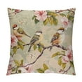 thumbnail image 1 of Nawypu Spring Floral Pillow Covers Brown Japanese Cherry Tree Blossom Throw Pillow Covers Outdoor Flower Bird Pillowcase Cushion Cover for Sofa Couch Bedroom Home Decor, 1 of 5