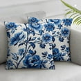 thumbnail image 1 of Nawypu Spring Pillow Covers Floral Watercolors Tree Chinoiserie Blue and White Porcelain Leaf White Soft Cozy Square Living Room Bedroom Dorm Washable Throw Pillow Covers 2pcs, 1 of 6