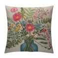 thumbnail image 1 of Nawypu Spring Sage Green Pillow Covers Wildflower Plant Mason Jar Throw Pillow Cover Square Cushion Cover for Home Sofa Patio Bedroom Livingroom, 1 of 5
