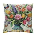 thumbnail image 1 of Nawypu  Spring Summer Pillow Covers Tulip Flowers Butterfly Throw Pillow Cases Colorful Floral Cushion Covers Decor for Party Home Bedroom Living Room Couch Sofa Car,, 1 of 5