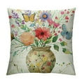 thumbnail image 1 of Nawypu  Spring Throw Pillow Cover Spring/Summer Wildflower Cushion Pillow Case Square Butterfly Floral Leaf Pillowcase for Flowers Party Bed Sofa Home Car Bedroom Outdoor, 1 of 5