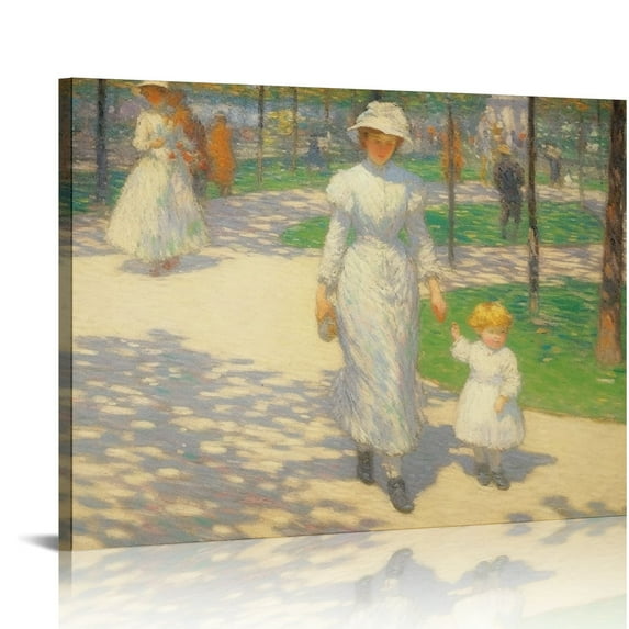 Nawypu Spring in Central Park 1908 Artwork by Childe Hassam, 20x16 inch Canvas Wall Art
