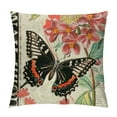 thumbnail image 1 of Nawypu Square Decorative Soft Throw Pillow Covers for Chair, Deco Indoor, (Butterfly and Flower 2), 1 of 5