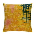 thumbnail image 1 of Nawypu  Square Geometrical Plaid Striped Cut Cushion Case Luxury Modern Throw Pillow Cover Decorative Pillow for Couch Sofa Living Room Bedroom Car, Yellow, 1 of 5