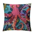 thumbnail image 1 of Nawypu Square Throw Pillow Covers Cartoon Funny Colorful Octopus Pattern Pillow Cases Decorative for Home Bedroom Sofa Pillowcases Standard, 1 of 5