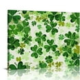 thumbnail image 1 of Nawypu St. Patrick's Day Canvas Wall Art Framed Wall Decoration Shamrock Clover Wall  Green Lucky Leaf Aesthetic Wall Artwork Ready to Hang Wall Pictures for Living Room Bedroom Decor, 1 of 6