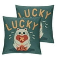 thumbnail image 1 of Nawypu St. Patrick’s Day Throw Pillow Covers Lucky Charm Shamrock Cushion Cover Green Clovers Pillow Cases St Patricks Decorative Pillowcase for Sofa Couch Bedroom Home Decor &nbsp;2pc, 1 of 6