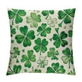 thumbnail image 1 of Nawypu  St Patricks Day Flying Clover Throw Pillow Cover,  Shamrock Cushion Case Decoration for Sofa Couch, 1 of 5