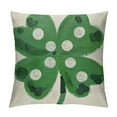 thumbnail image 1 of Awypu  St.Patricks Day Pillow Covers 18X18 Inch,Polka Dots Shamrock Decorations Holiday Spring Decorative Pillow Case Decor for Sofa Couch (Green), 1 of 5