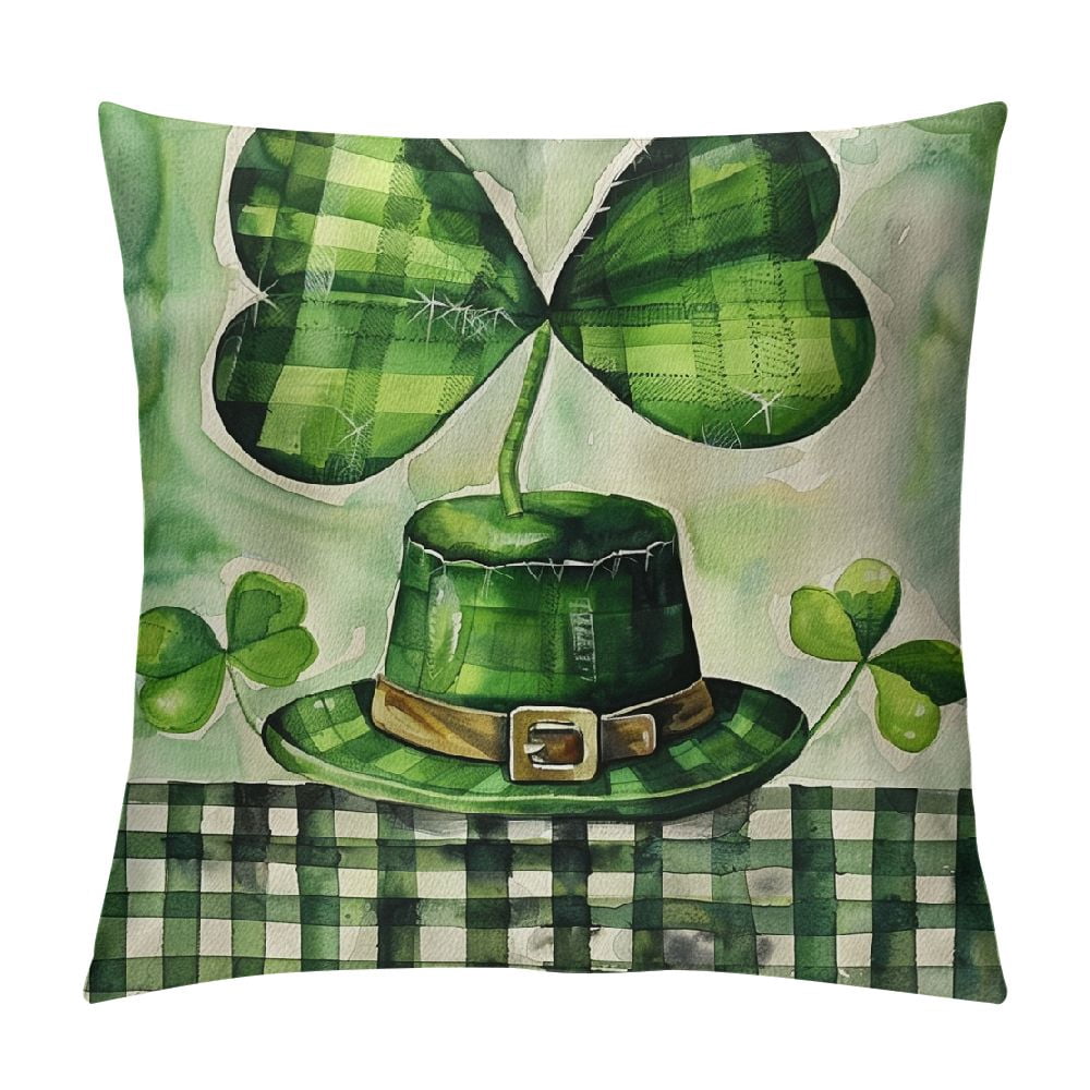 MERCHR St. Patrick's Day Duschvorhang – Grünes Kleeblatt & Elfen Design – 70x70 Zoll – Wasserabweisend – Mit Haken