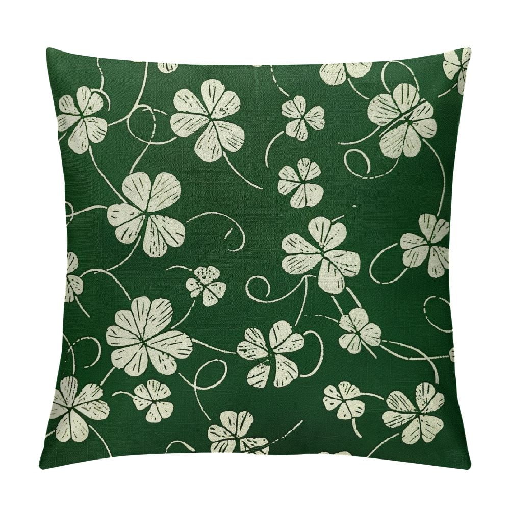 Nawypu St Patricks Day Pillow Covers Lucky Charms Shamrock Spring St