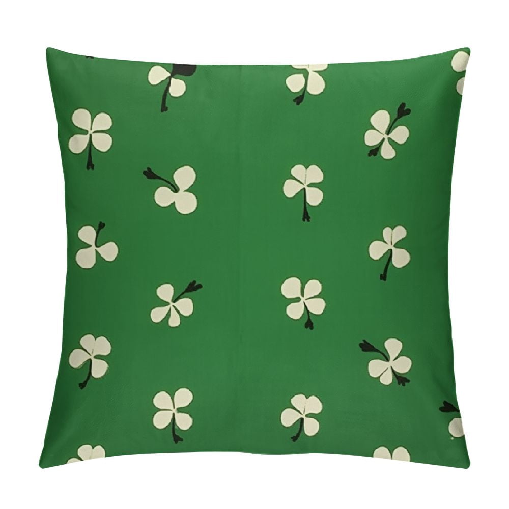 Clover decorative wool St. Patty's day pillow main image 0