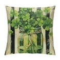 thumbnail image 1 of Nawypu  St Patricks Day Pillow Covers Spring Green Vases Lucky Clover Black Stripes Decorative Throw Pillow Cases Outdoor Farmhouse Decoration for Sofa Couch Bed, 1 of 5