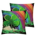 thumbnail image 1 of Nawypu  St Patricks Day Pillow Covers Spring Lucky Clover Rainbow Throw Pillow Covers, Polka Dot Shamrock Cushion Case Decoration for Farmhouse Home Sofa Couch&nbsp;2pc, 1 of 6