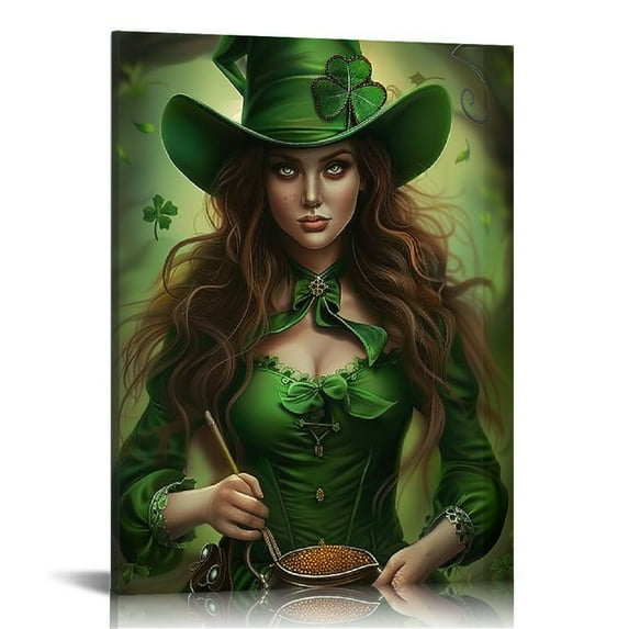 Nawypu St Patricks Day women Wall Art Motivational Pictures Wall Decor Modern Canvas Prints Painting Artwork Home Office Poster For Bathroom Livingroom