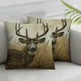 thumbnail image 1 of Nawypu Stag Deer Throw Pillow Covers,Whitetail Deer Fawn in Wilderness Cushion Cases Decorative Pillow Cases for Couch Sofa Bedroom,2 Pcs, 1 of 6