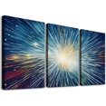 thumbnail image 1 of Nawypu  Starburst Canvas Wall Decor by Artist Studio Arts for Living Room, Bedroom, Bathroom, Kitchen, Office, Bar, Dining & Guest Room - Ready to Hang - 12''x16''X3 Panels, 1 of 4