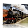 thumbnail image 1 of Nawypu Steam Train with Black Smoke Running on Island Rugen Northern Germany - Canvas Art Wall Art, 1 of 4