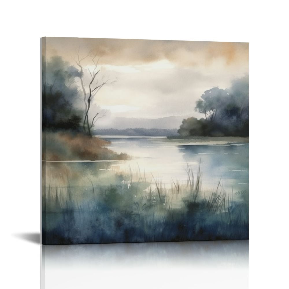 Nawypu Still Evening Waters II Canvas Wall Decor by Artist Carol