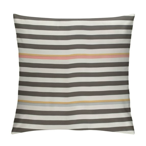 Nawypu Striped Pillowcases White and Grey Stripes Pattern Printed Pillow Covers with Envelope Closure(Pillows are not Included)
