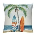 thumbnail image 1 of Nawypu  Summer Beach Throw Pillow Covers Starfish Surfboard Palm Tree Seaside Scenery Decorative Pillows Soft Cushion Cases for Couch Sofa Bed Home Decor, 1 of 5