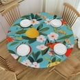 thumbnail image 1 of Nawypu  Summer Fruit Round Tablecloths with Lemon, Apple Print&nbsp;Free, Stain Resistance and Washable&nbsp;Table Cloths, Fruit Theme Table Cover for Dinner, Party, Picnic, Decor, 1 of 7