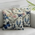 thumbnail image 1 of Nawypu Summer Pillow Covers Set of 2,Navy Blue Wild Flower Plant Throw Pillows Case,Seasonal Floral Outdoor Decorative Square Farmhouse Decor Cushion Covers for Home Sofa Bed Couch, 1 of 6