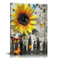 thumbnail image 1 of Nawypu Sunflower Butterfly Canvas Wall Art -Modern&nbsp;Artwork Prints Sunflower wall Decor -Living Room Bathroom Bedroom Office Home Wall Decor -Ready to Hang, 1 of 5