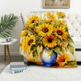 thumbnail image 1 of Nawypu Sunflower Flower Blanket Gifts for Women - Vintage Floral Sunshine Retro Throw for Mom Girls Adults Birthday Christmas Fuzzy Cozy Plush Bed Couch Travelling Camping Lightweight Blanket, 1 of 6
