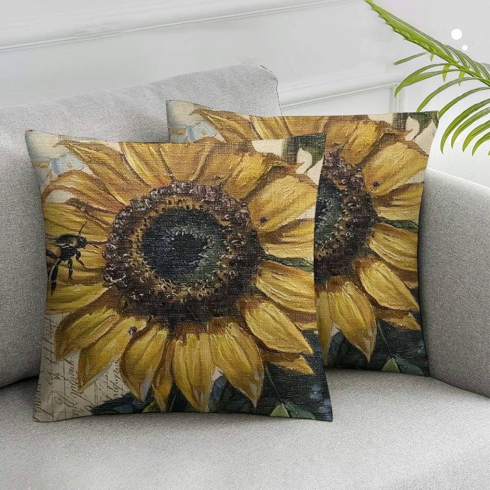 Nawypu Sunflower Outdoor Decorative Throw Pillow Covers ,Vintage