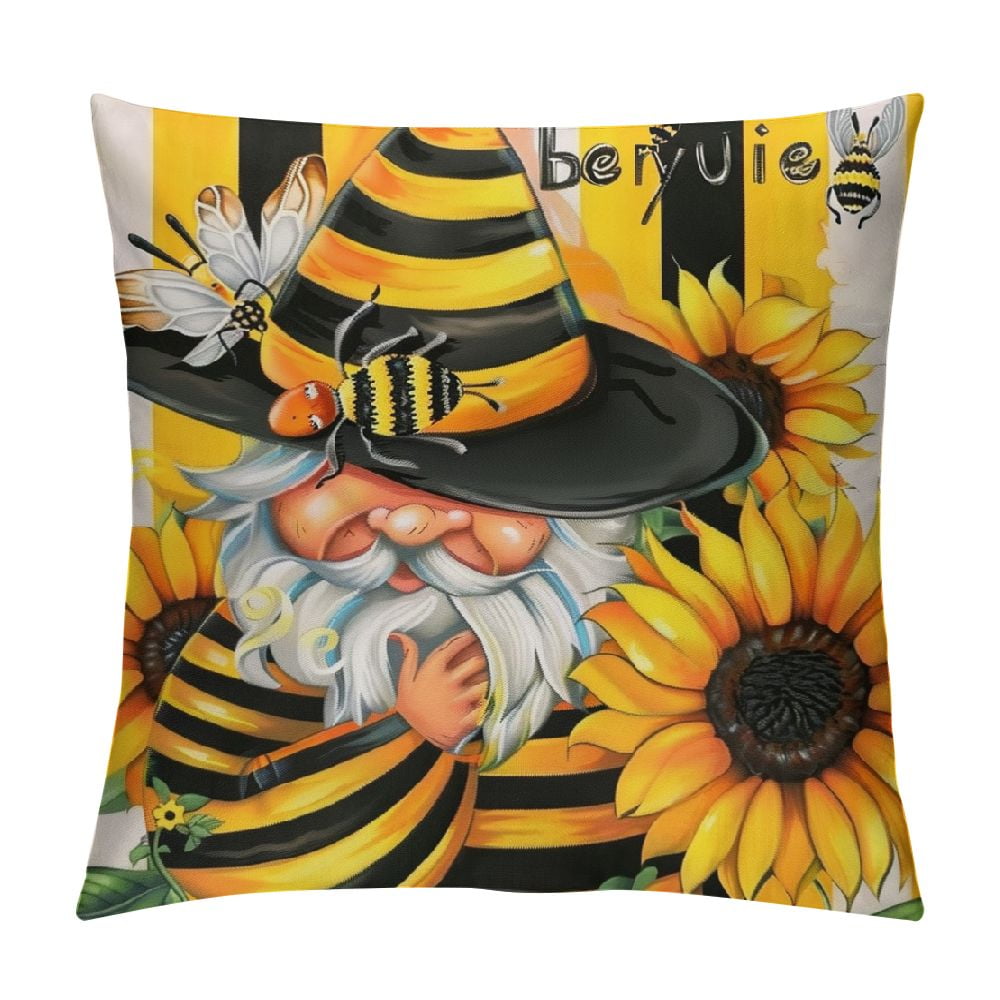 Nawypu Sunflower Pillow Covers Buffalo Plaid Sunflower Decor Summer