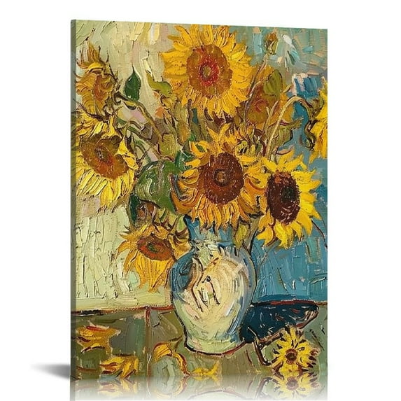Nawypu  Sunflower  Reproduction Modern Floral Giclee Canvas Prints Artwork Flowers Pictures on Canvas Wall Art for Home and office Decorations
