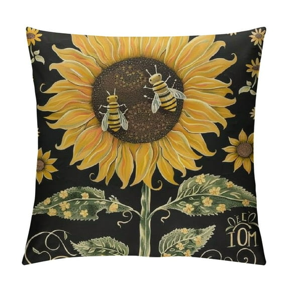 Awypu Sunflower You are My Sunshine Soft Throw Pillow Covers Decorative Pillowcase Square Cushion Case Covers for Sofa Couch Bedroom and Car