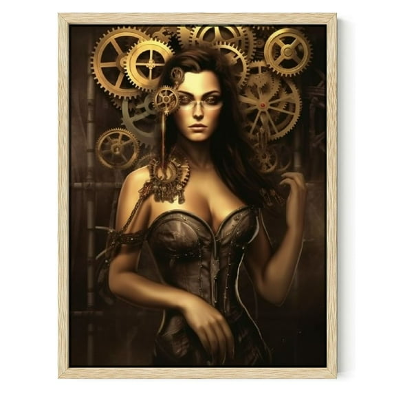 Nawypu Surrealist Poster Steampunk Fantasy Female Wall Art Canvas Painting Art Print Room Decor Aesthetic Canvas Painting Posters And Prints Wall Art Pictures for Living Room Bedroom Decor