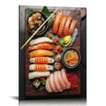 thumbnail image 1 of Nawypu Sushi Restaurant Decor Poster Sushi and Sashimi Canvas Painting Wall Decor Canvas Painting Posters and Prints Wall Art Pictures for Living Room Bedroom Decor, 1 of 4