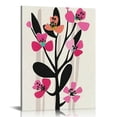 thumbnail image 1 of Awypu  Sylvie Mid Century Modern Cherry Blossoms Framed Canvas Wall Art of My Dream Wall, Natural, Colorful Floral Art for Wall, 1 of 5