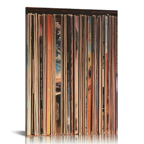Awypu Sylvie Record Album Sleeves Framed Canvas Wall Art