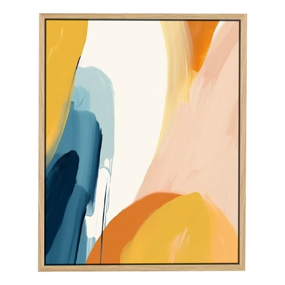 Nawypu Sylvie Sunrise Over Marrakesh Abstract Framed Canvas Wall Art by Kate Aurelia Holloway
