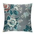 thumbnail image 1 of Nawypu  Teal Decorative Throw Pillow Covers Teal Gery Pillow Cover Modern Geometry Floral Decorative Pillows for Couch Living Room Bedroom Sofa Outdoor Pillow Covers, 1 of 5