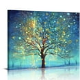 thumbnail image 1 of Nawypu Teal Tree Wall Art Decor Tree of Life Modern Abstract Canvas Painting Prints Pictures Artwork Home Decor for Kitchen Living Room Dining Room, 1 of 4