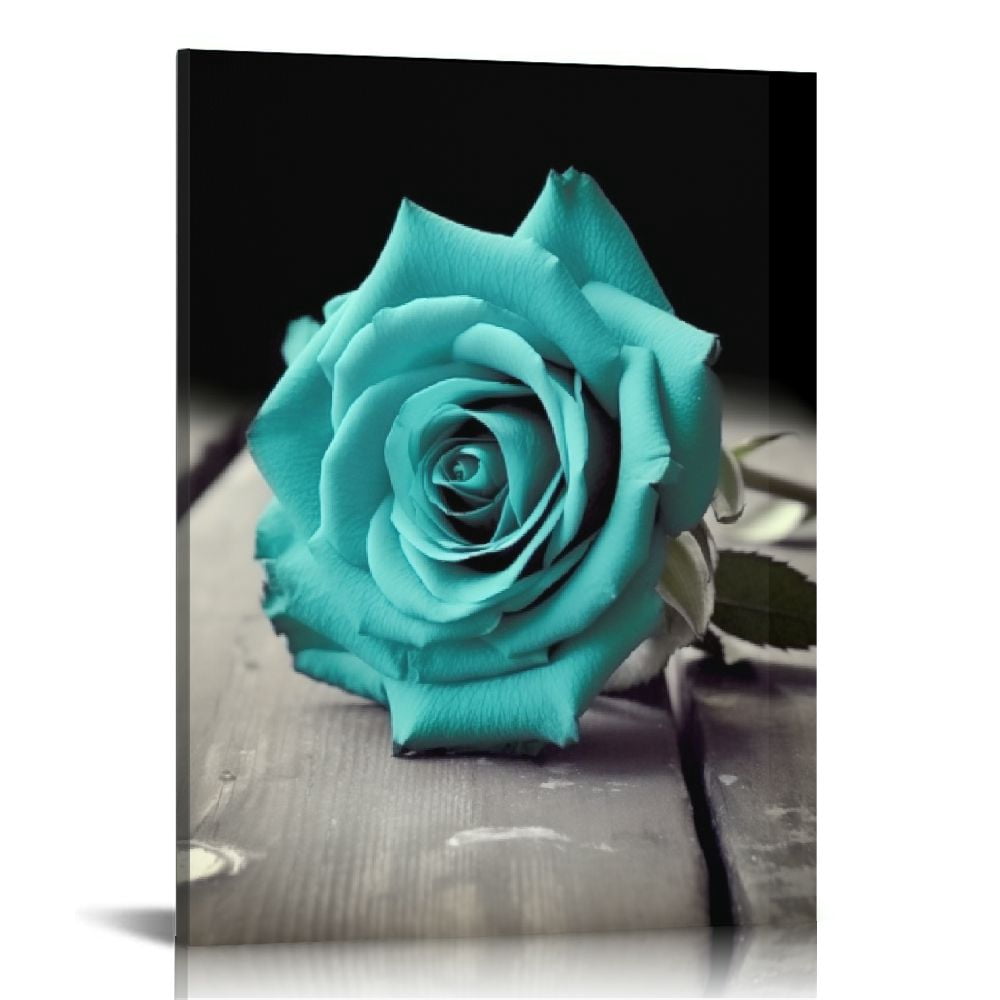 Nawypu Teal Wall Decor Turquoise Living Room Wall Art Black and White ...