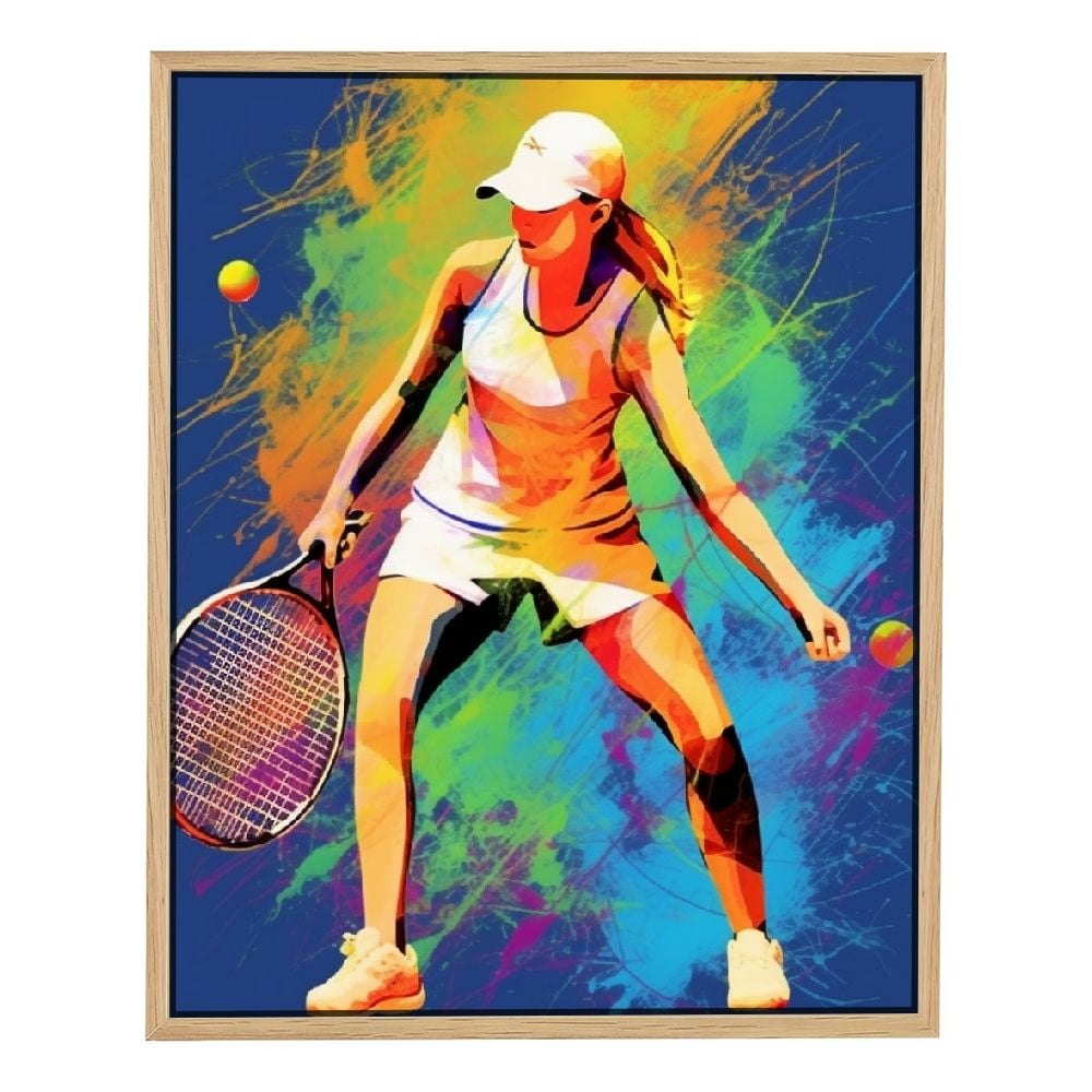 Nawypu Tennis Player Watercolor Wall Tennis Canvas Painting Prints for